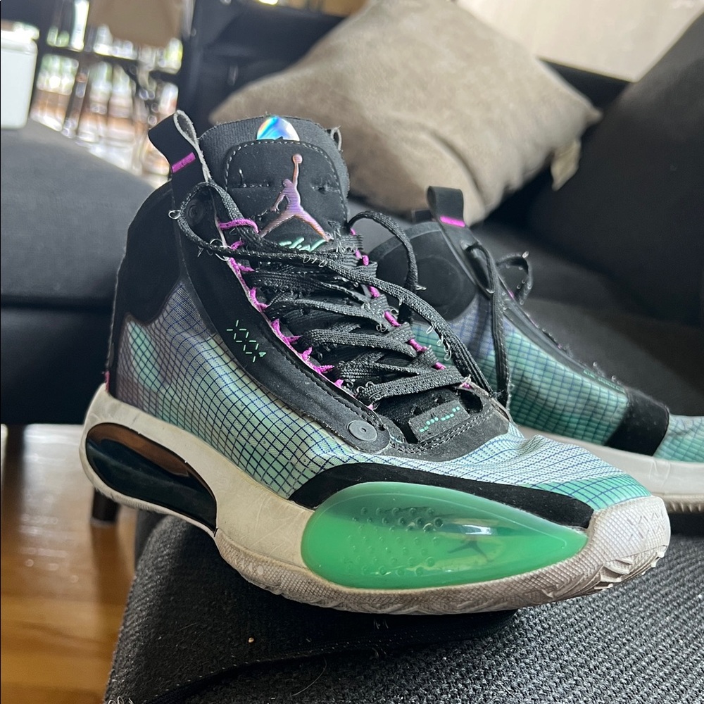 Nike Jordan Flights Athletic Shoes - Black and Teal